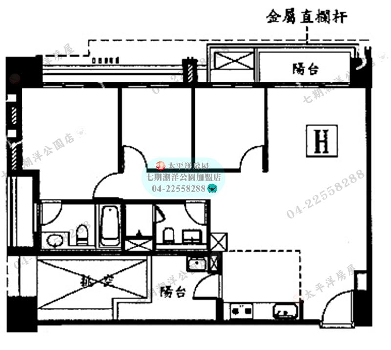 台中北屯機捷獨家公設照【惠宇一清庭】超美綠意環繞全新大三房平